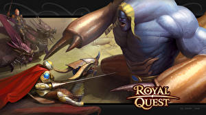 Обои для рабочего стола Royal Quest Монстры Воители Сражения компьютерная игра