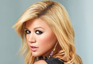 Картинка Kelly Clarkson Глаза Взгляд Лицо Блондинки Серег Волосы Музыка Знаменитости Девушки