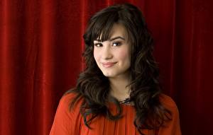 Обои Demi Lovato Взгляд Лицо Улыбка Брюнетка Волосы