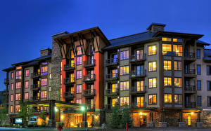 Фото Здания Гостиница Окно Ночные Дизайна Города