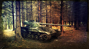 Фото WOT Танк Леса Деревьев Игры
