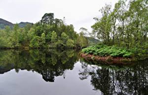 Обои Река Великобритания Аберфойл Природа