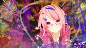 Обои Взгляд Очков Аниме Девушки