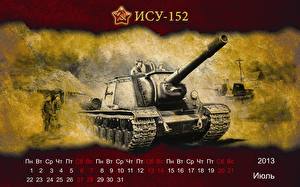 Картинки World of Tanks Танки Календаря 2013 ИСУ-152 компьютерная игра