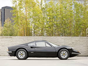 Фото Ferrari Черный Сбоку Black Dino | 246 GT машины