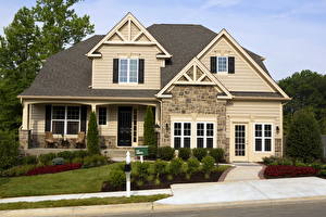 Фотография Дома Ландшафтный дизайн Особняк Дизайна Окно Города