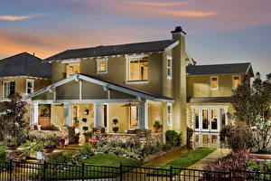 Фото Дома Ландшафтный дизайн Особняк Окна Дизайна город