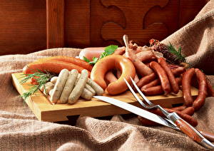 Картинка Мясные продукты Колбаса Сосиска Пища