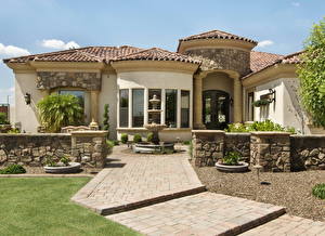 Фотографии Дома Особняк Тротуар Дизайн Города