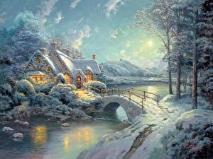Обои Картина Thomas Kinkade