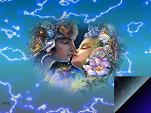 Картинка Любовь Josephine Wall Фэнтези