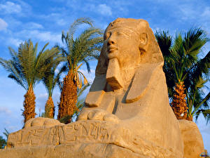 Обои для рабочего стола Скульптуры Египет город