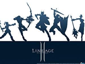 Фотографии Lineage 2 Воители Силуэт компьютерная игра