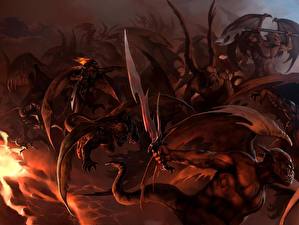 Обои Демон С мечом