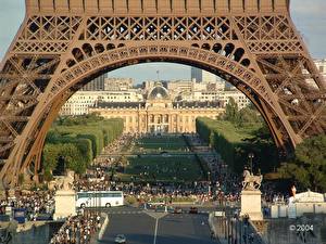 Картинки Здания Франция Эйфелева башня Париж