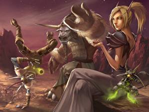 Обои World of WarCraft Игры Девушки Фэнтези
