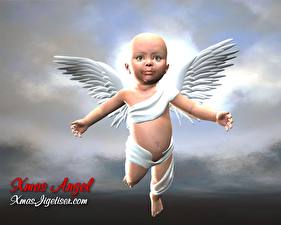 Фото Ангелы 3D Графика Дети