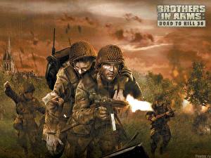 Обои для рабочего стола Brothers in Arms Brothers in Arms: Road to Hill 30 компьютерная игра